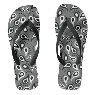 grijze paisley volwassen teenslippers