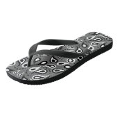 grijze paisley volwassen teenslippers (Schuin)