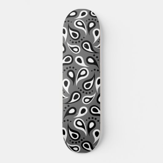 grijze paisleyskateboard persoonlijk skateboard (Voorkant)