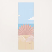 Grijze Palm in het strand Yogamat (Voorkant)