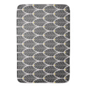 grijze palmbladeren uit de jaren '20 badmat (Voorkant Verticaal)