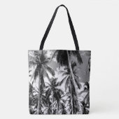 Grijze palmbomen met poeder tote bag (Voorkant)
