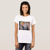 Grijze papegaai t-shirt (Voorkant volledig)