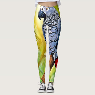 Grijze papegaai zitstok leggings