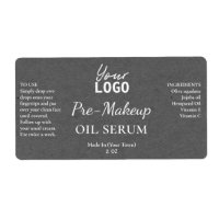Grijze papieren textuur pre-Makeup serumlabels