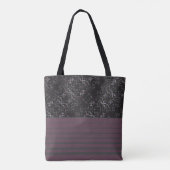 Grijze patroon op maat tote bag (Achterkant)