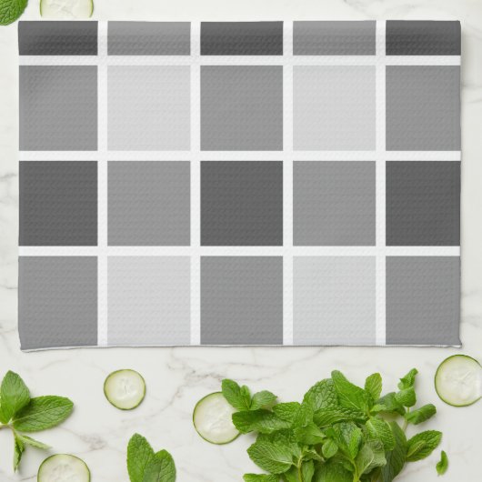 Grijze patroon theedoek (Gevouwen)