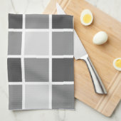 Grijze patroon theedoek (Quarter Fold)