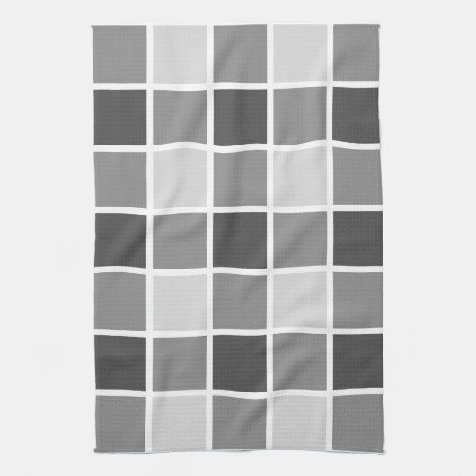 Grijze patroon theedoek (Verticaal)