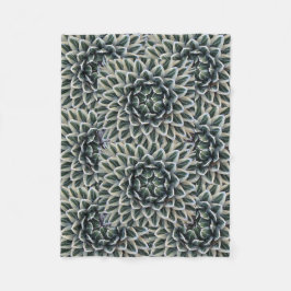 Grijze patroondeken fleece deken