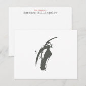 GRIJZE PENSEELSTREEK Persoonlijke briefpapier/brie Notitiekaartje (Voorkant / Achterkant)