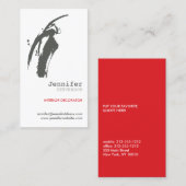 GRIJZE PENSEELSTREEK VISITEKAARTJE (Voorkant / Achterkant)