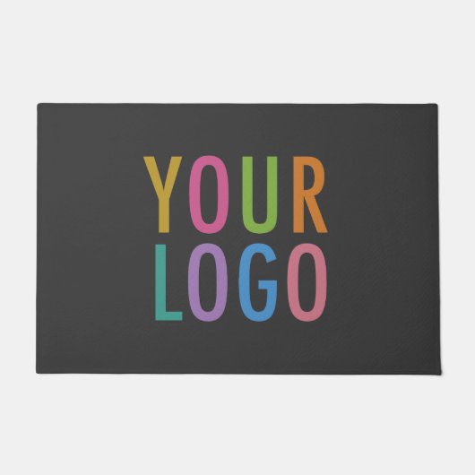 Grijze Persoonlijke Matten Bedrijfslogo Welkomstma (Voorkant)