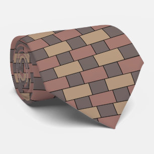 Grijze Perzik Roze Bakstenen Muur Stropdas