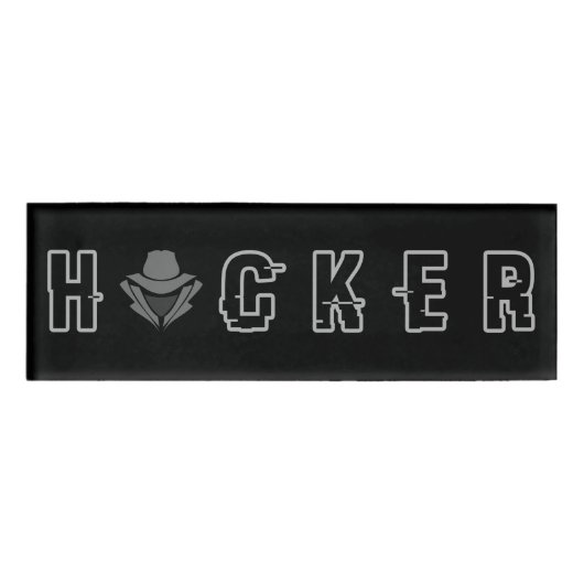 Grijze Pet Hacker - Type 3a Naambadge (Voorkant)
