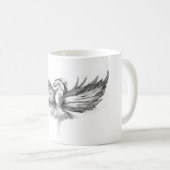 Grijze Phoenix Rising Koffiemok (Voorkant rechts)