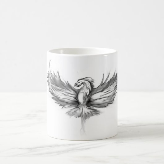 Grijze Phoenix Rising Koffiemok (Center)