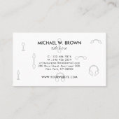 Grijze Piercing Tattoo Studio Visitekaartje (Achterkant)