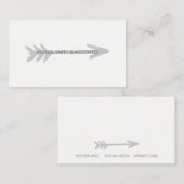 Grijze pijl visitekaartje (Voorkant / Achterkant)