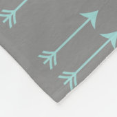 Grijze pijlpatroonbundel fleece deken (Hoek)