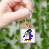 Grijze pinguïn sleutelhanger (Hand)