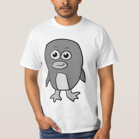Grijze Pinguïn T-shirt (Voorkant)
