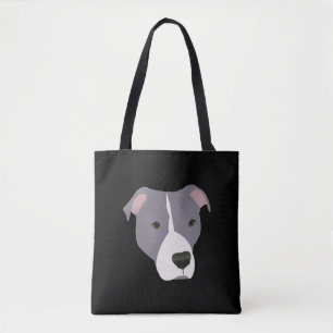 Grijze pitbuli tote bag