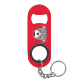 Grijze Pitbull Face met White Blaze Sleutelhanger Flessenopener (Achterkant)