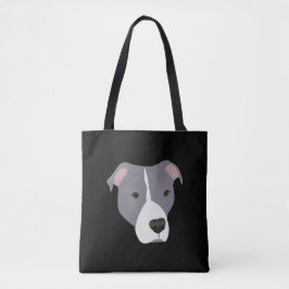 Grijze Pitbull Tote Bag