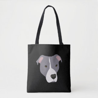 Grijze Pitbull Tote Bag