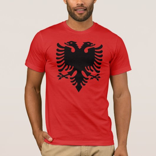 grijze pixel van de Albanese Eagle T-shirt (Voorkant)