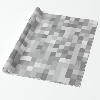 Grijze pixels cadeaupapier