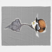 Grijze Pixie Blanket Fleece Deken (Voorkant (Horizontaal))