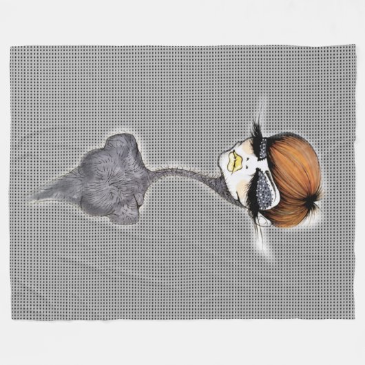 Grijze Pixie Blanket Fleece Deken (Voorkant (Horizontaal))