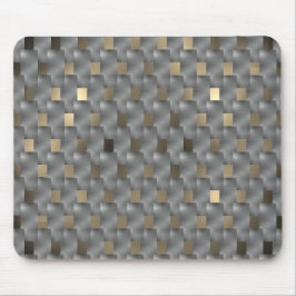 Grijze planken op een lichtbruine tot donkere acht muismat