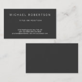 Grijze platte Visitekaartje (Voorkant / Achterkant)