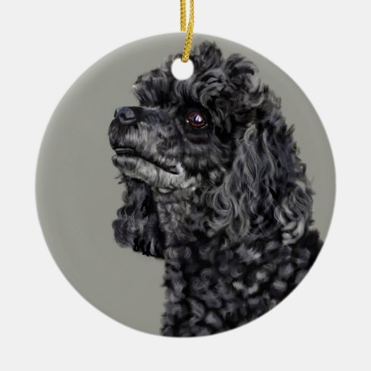Grijze poel keramisch ornament (Voorkant)