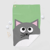 Grijze poes kat golfhanddoek (Insitu)