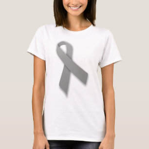 Grijze politieke verklaring Bewustmaking Ribbon T-shirt