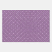 Grijze Polka Dots op Paarse achtergrond Inpakpapier Vel (Voorkant)