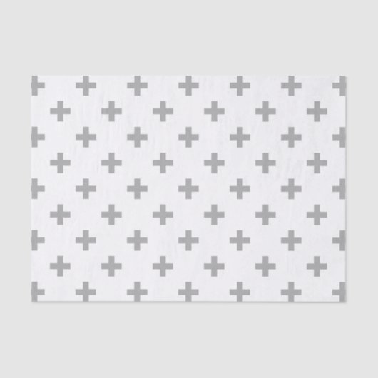 Grijze polka kruist wit tissuepapier (Voorkant)