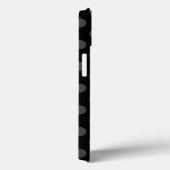 Grijze polka-punten op zwarte Hoesje-Mate iPhone-c Case-Mate iPhone Case (Achterkant / Rechts)