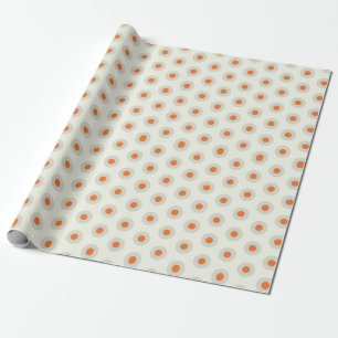 Grijze polka stippen met geel centrum pp3 cadeaupapier