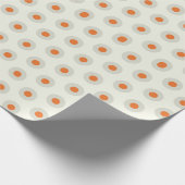 Grijze polka stippen met geel centrum pp3 cadeaupapier (Hoek)