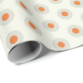 Grijze polka stippen met geel centrum pp3 cadeaupapier (Rol Hoek)