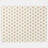 Grijze polka stippen met geel centrum pp3 fleece deken (Voorkant (Horizontaal))