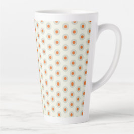Grijze polka stippen met gele kern pp3 latte mok