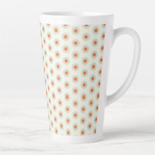Grijze polka stippen met gele kern pp3 latte mok