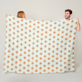 Grijze polka stippen met gele midden pp3 fleece deken