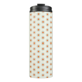 Grijze polka stippen met gele midden pp3 thermosbeker